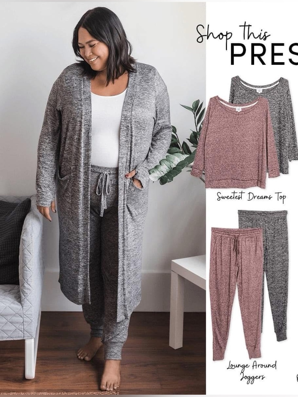 Pure Comfort Cardigan (NWT) Charcoal Melange, Size Small
